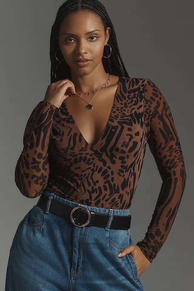 Good American Mesh Leopard Bodysuit Product Image