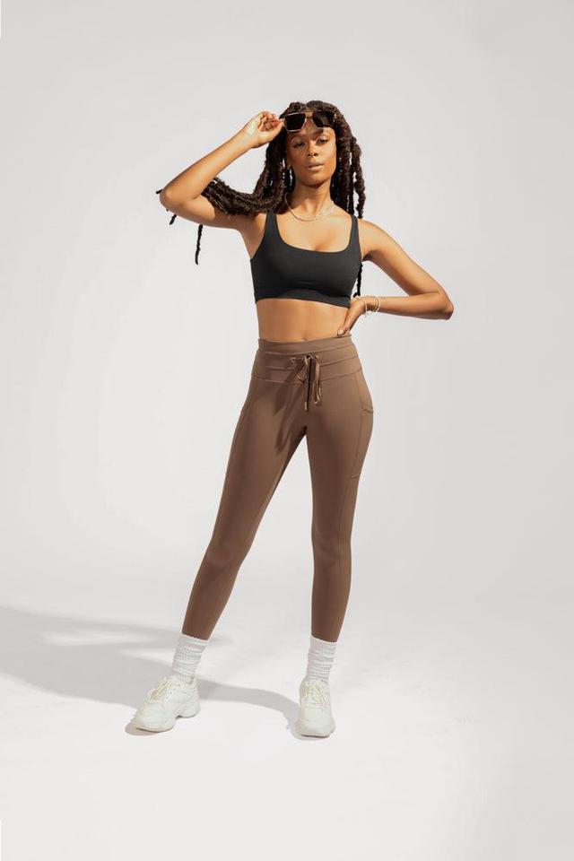 Cargo Leggings with Pockets (Soft Touch) - Mochaccino Product Image