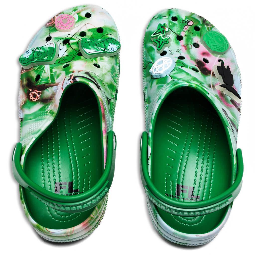 Crocs x The Futura Laboratories Classic Clog - Green Ivy Male Product Image