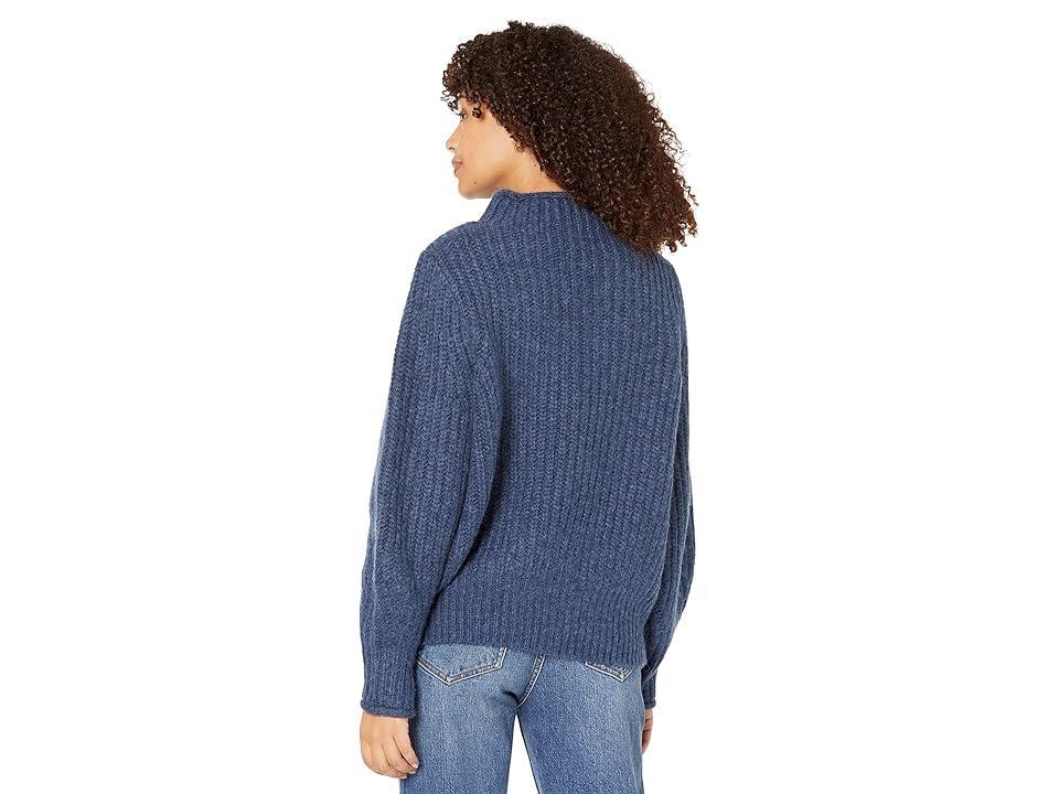 Madewell Loretto Mockneck Pullover Sweater (Heather Blueberry) Women's Sweater Product Image