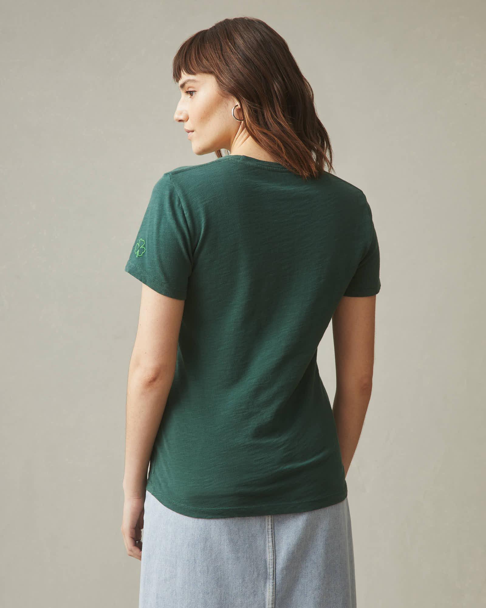 Premium Slub Crew Tee St. Patricks Day - Trekking Green Female Product Image