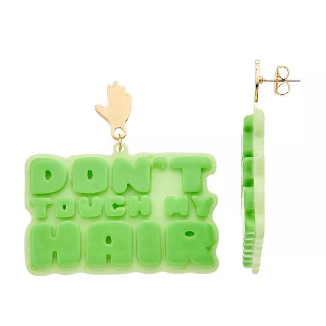 Dominique Rene Dont Touch My Hair Earrings, Womens, Green Product Image