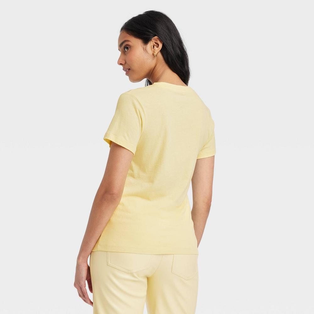 Womens Short Sleeve T-Shirt - A New Day Yellow XL Product Image