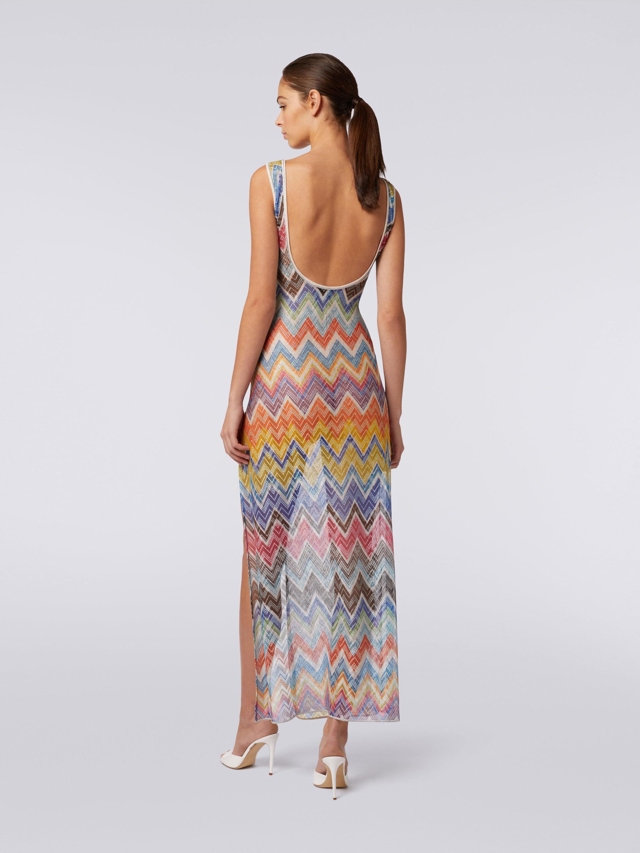 Long cover-up with zigzag print and lurex Product Image