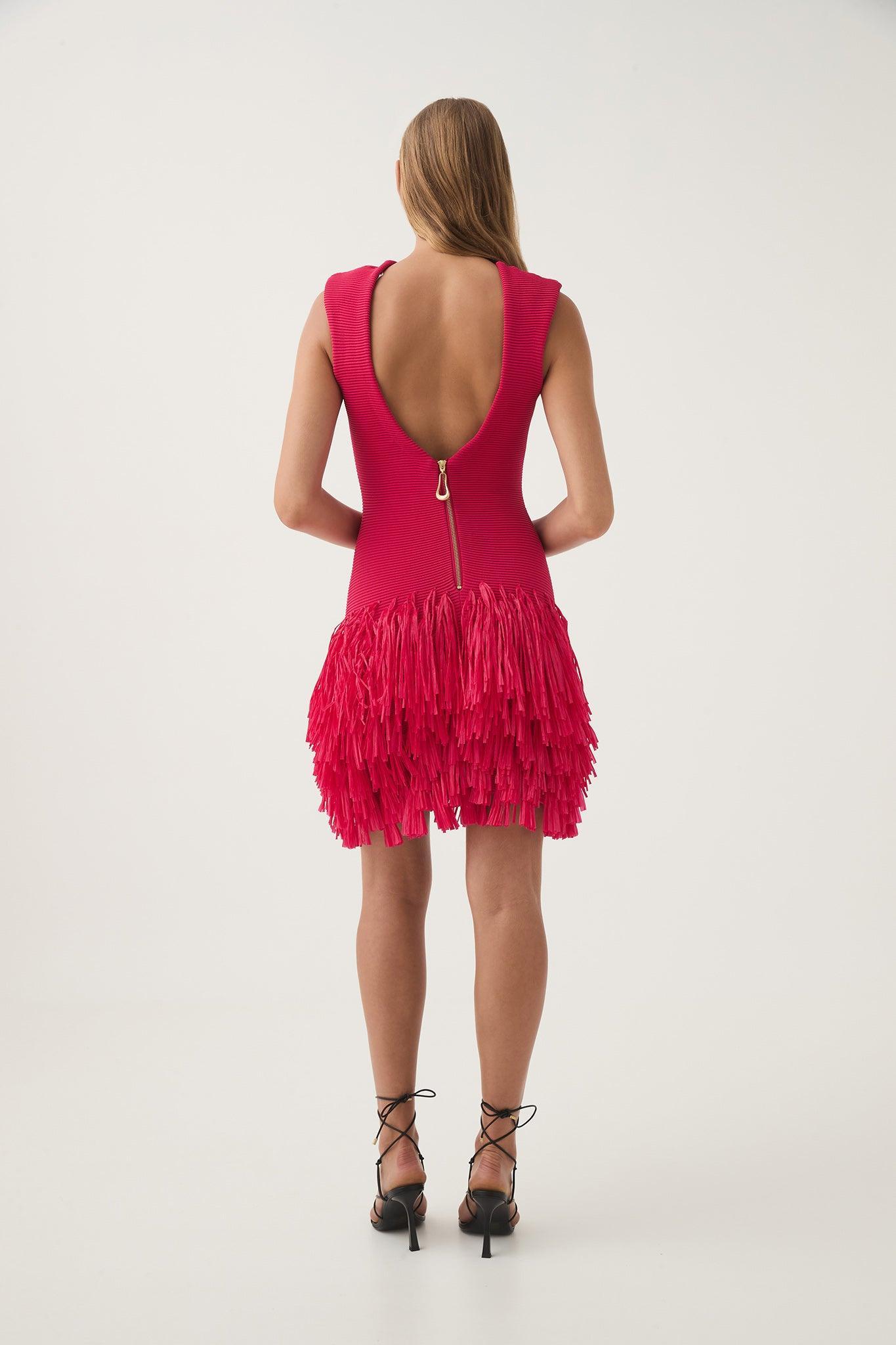 Rushes Raffia Knit Mini Dress Product Image