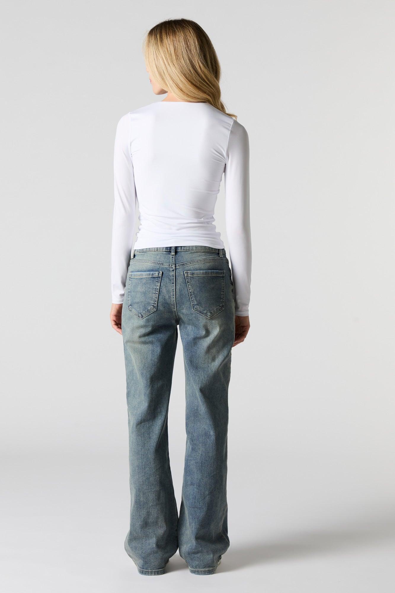 High Rise Stretch Wide Leg Jean Female Product Image