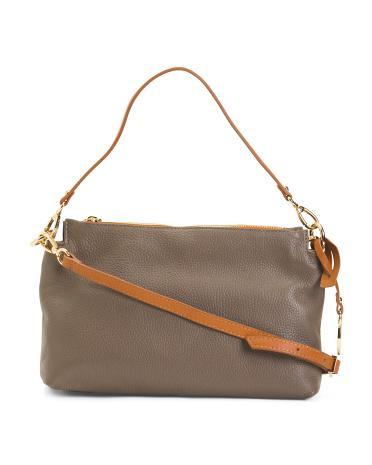 Leather Triple Entry Crossbody for Women product image