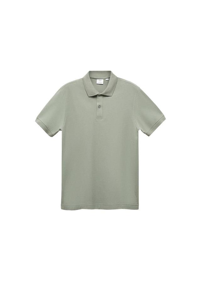 MANGO MAN - 100% cotton pique polo shirt khakiMen Product Image