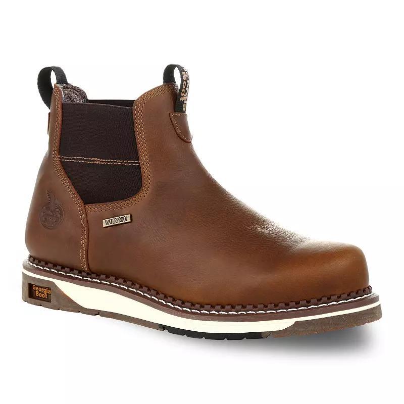 Georgia Boots Wedge Mens Waterproof Chelsea Work Boots Product Image