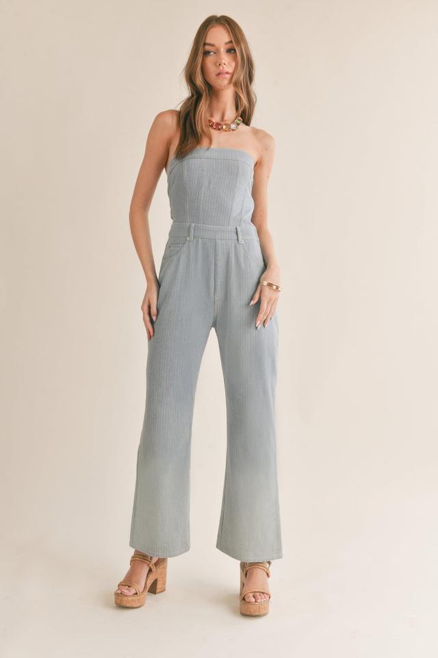 Locals Only Sidezip Denim Jumpsuit Product Image