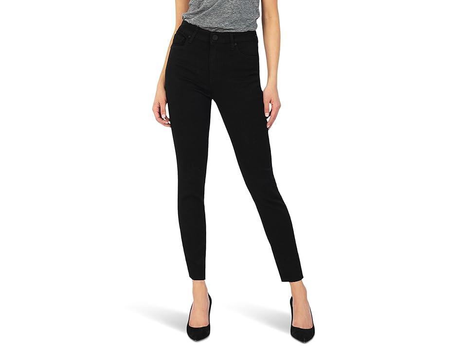 KUT from the Kloth Donna High-Rise Ankle Skinny in Black (Black) Women's Clothing Product Image