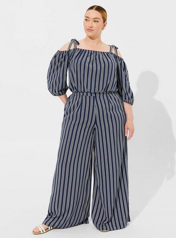 High-Rise Wide-Leg Pull On Challis Wide Leg Pant product image