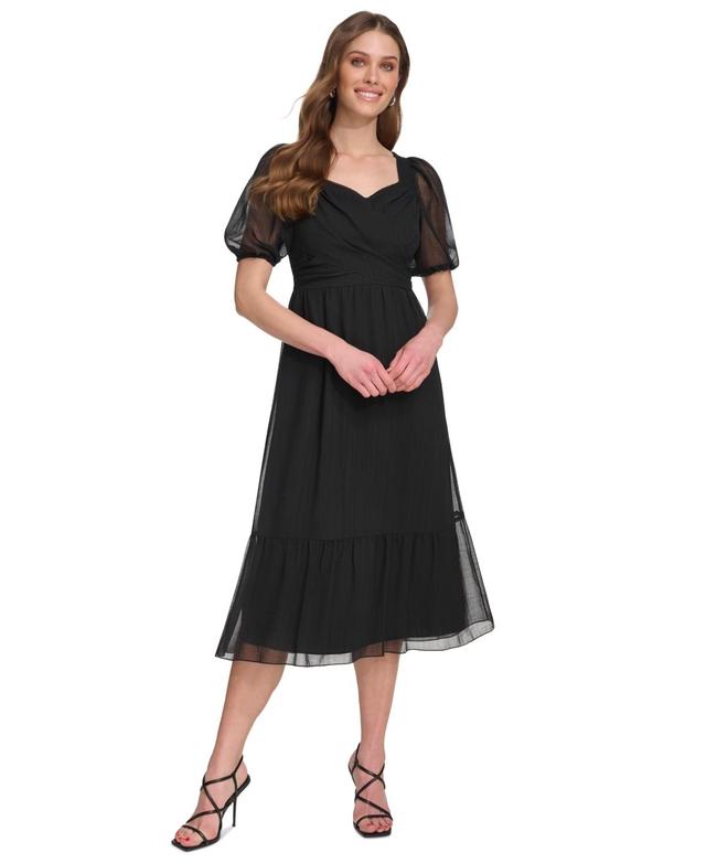 Women's Puff-Sleeve A-Line Dress Product Image