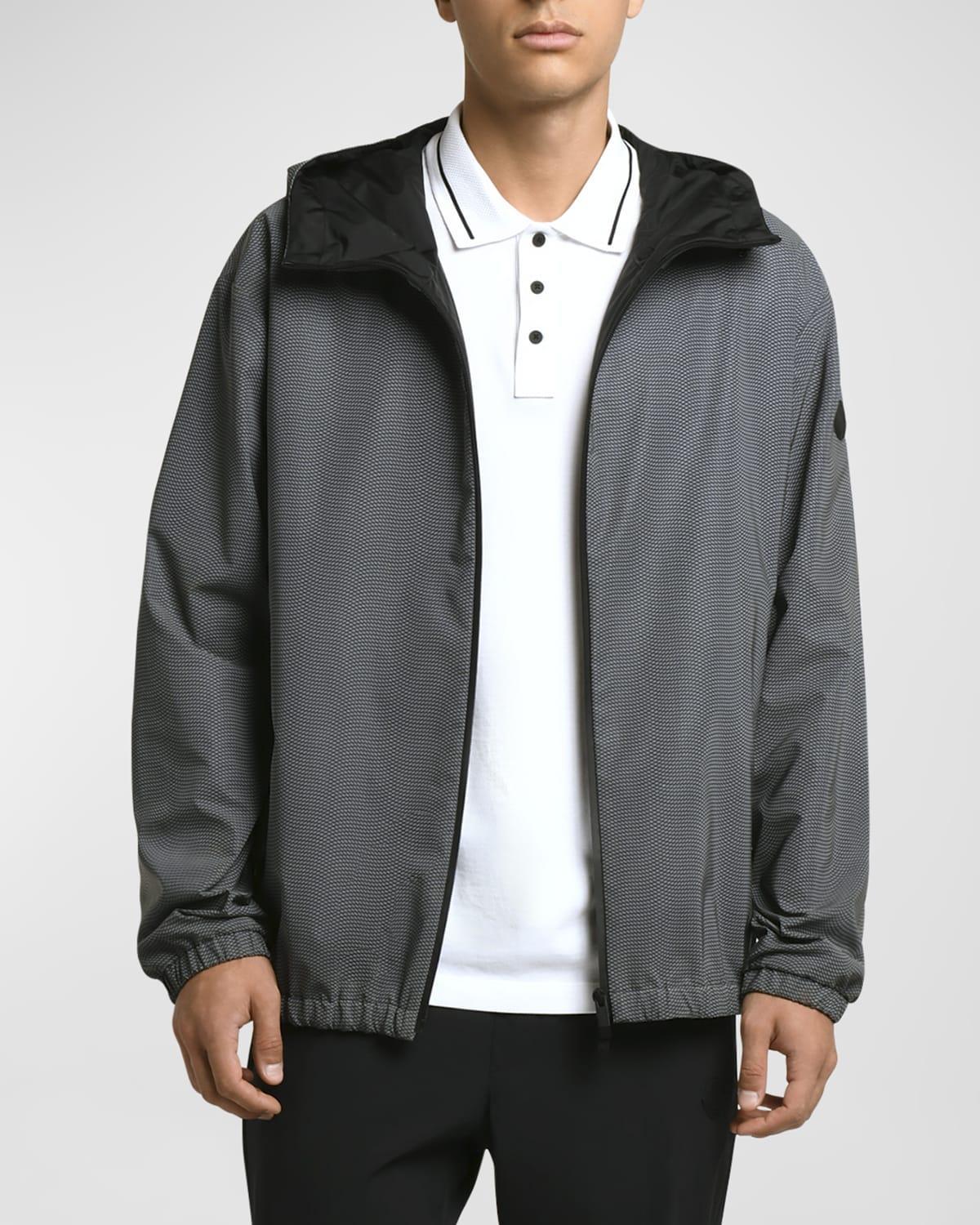 Mens Hooded Micro-Patterned Jacket Product Image