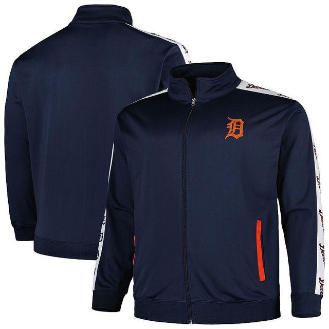 Mens Detroit Tigers Big & Tall Tricot Track Full-Zip Jacket Blue Product Image