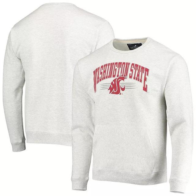 Mens League Collegiate Wear Heathered Gray Washington State Cougars Upperclassman Pocket Pullover Sweatshirt Product Image