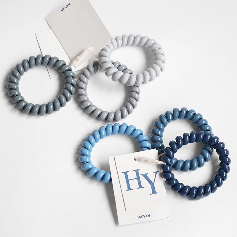 Set of 3: Plain Spiral Hair Tie Product Image