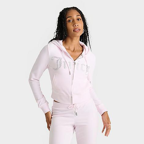 Juicy Couture Womens Bling Front Hoodie Product Image