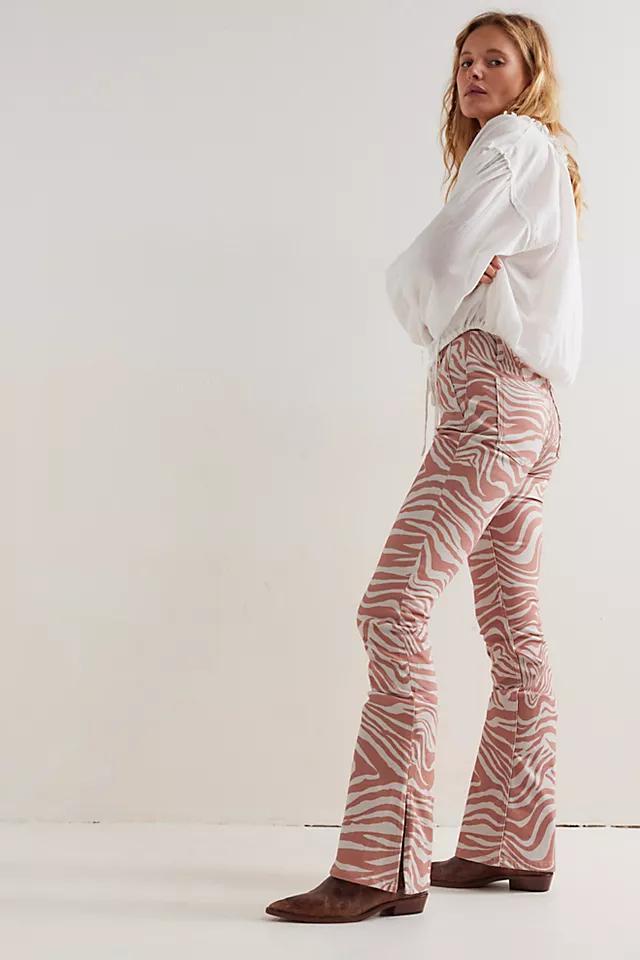 We The Free Level Up Slit Slim Flare Printed Jeans Product Image