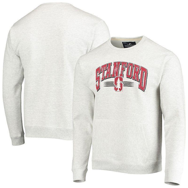 Mens League Collegiate Wear Heathered Gray Stanford Cardinal Upperclassman Pocket Pullover Sweatshirt Product Image