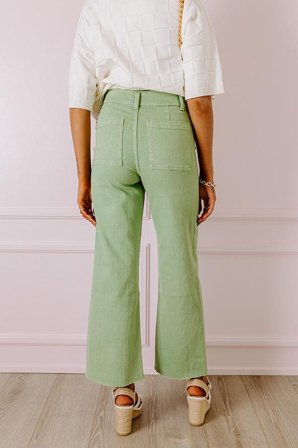 The Taron High Waist Wide Leg Pants in Pear Product Image