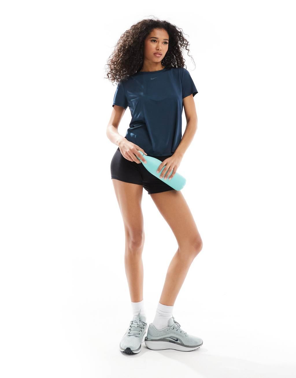 Nike Training One Dri-FIT top in navy Product Image