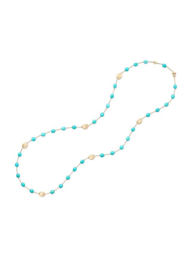 Womens Siviglia 18K Yellow Gold & Turquoise Long Necklace Product Image