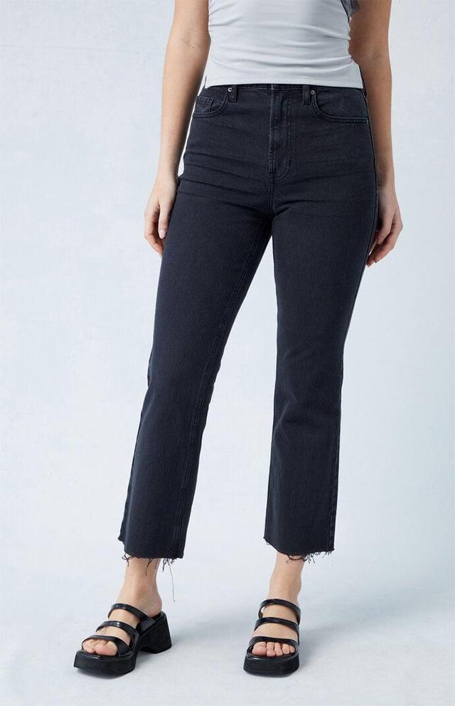 Womens Eco Stretch High Waisted Cropped Bootcut Jeans - Product Image