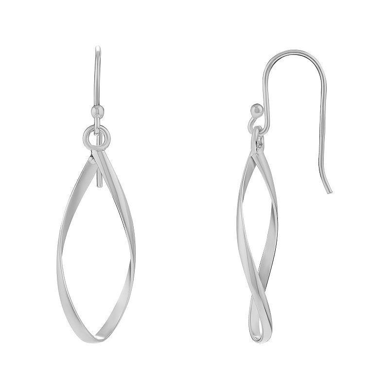 PRIMROSE Sterling Silver Twist Teardrop Earrings, Womens Product Image