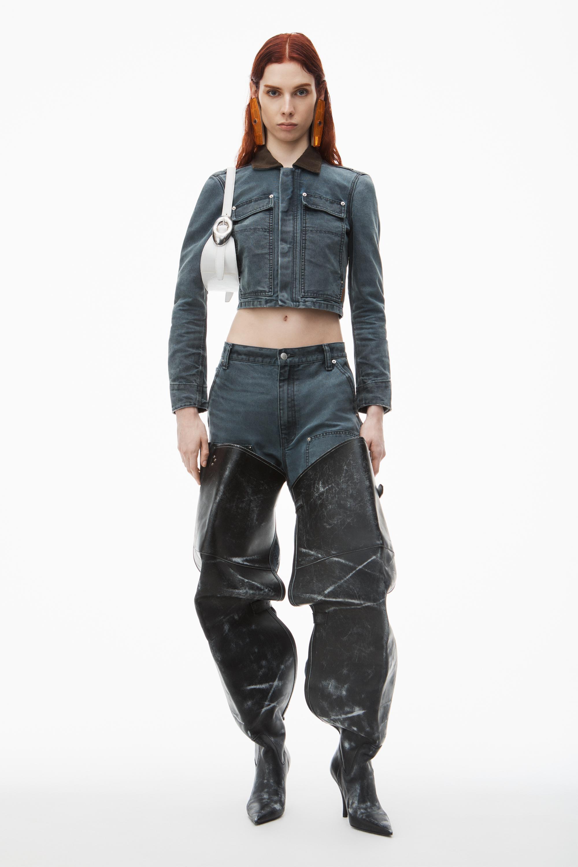 Shrunken Workwear Jacket In Denim Product Image