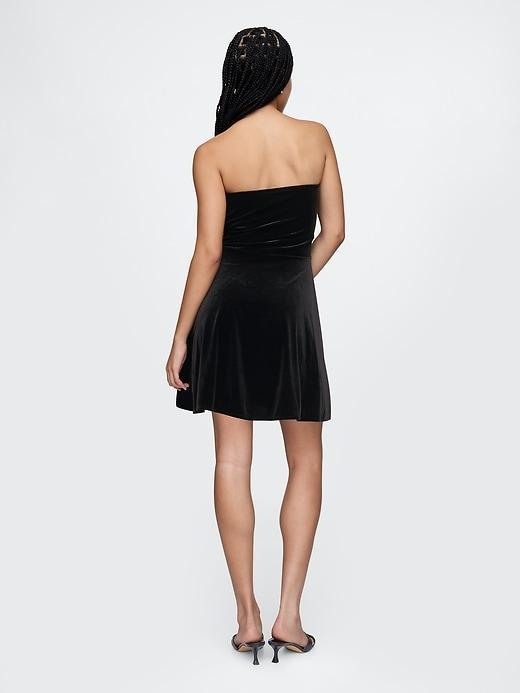 Strapless Velvet Mini Dress Product Image