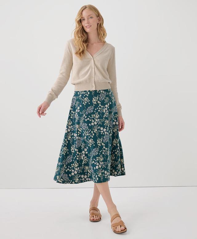 Womens Fit & Flare Midi Skirt 3XL Product Image