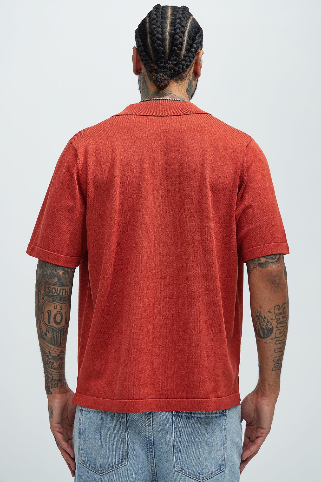 Baker Resort Knit Shirt - Brick Red Product Image