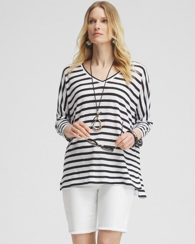 Women's Linen Drop Shoulder Tunic Top Product Image