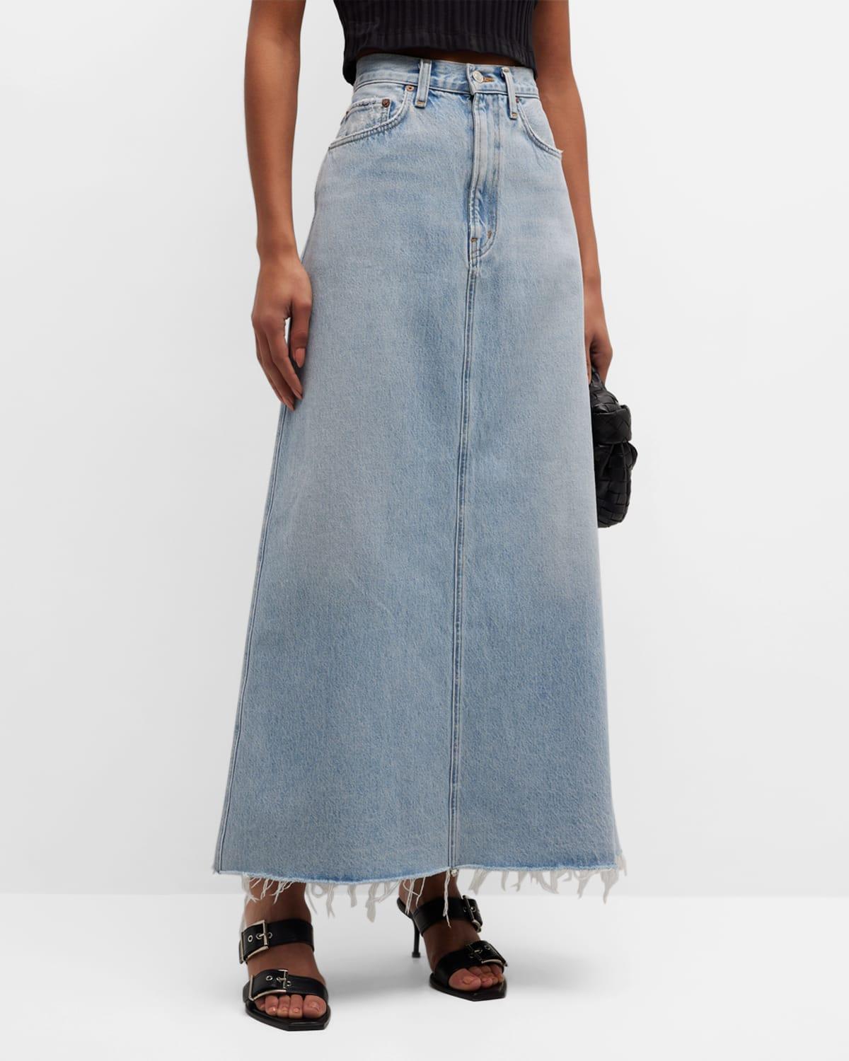 Hilla Denim Maxi Skirt Product Image