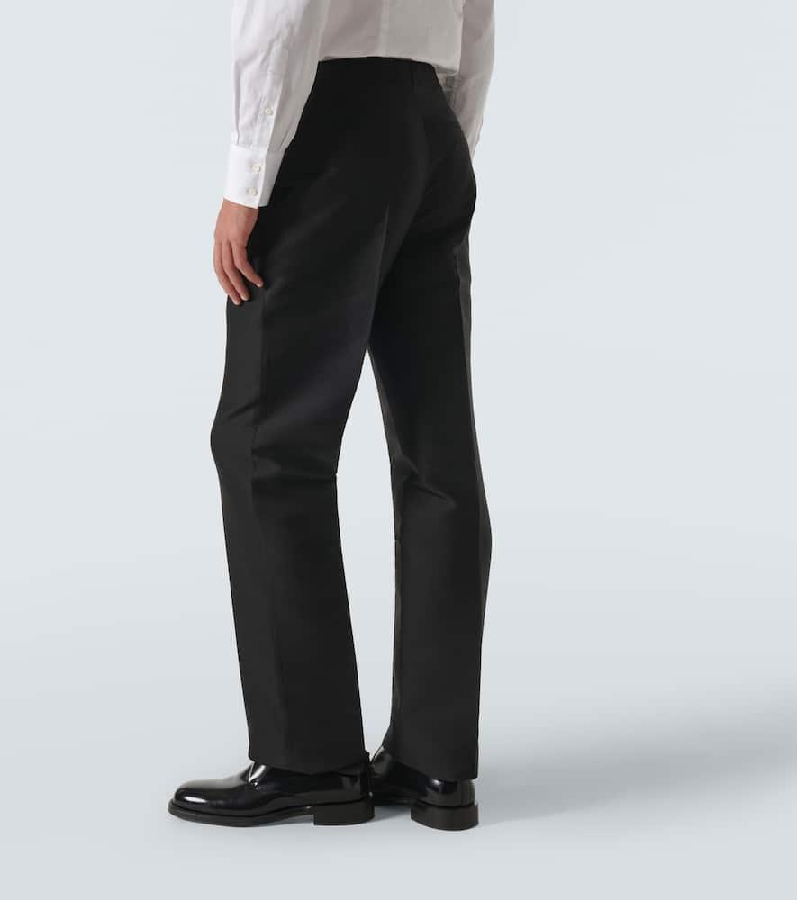 BURBERRY Wool And Silk Suit Pants In Black Product Image