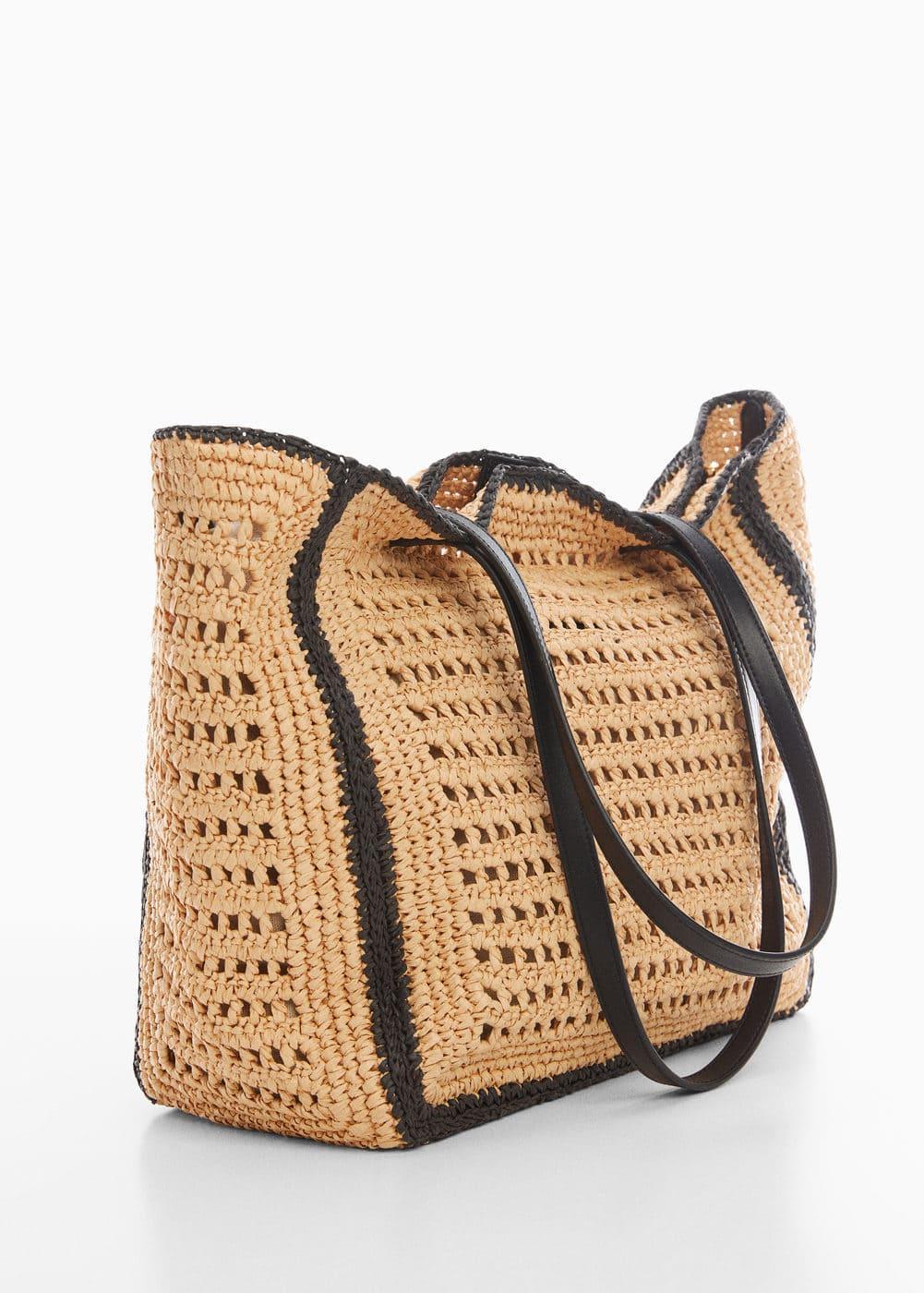 MANGO - Natural fiber shopper bag - One size - Women Product Image