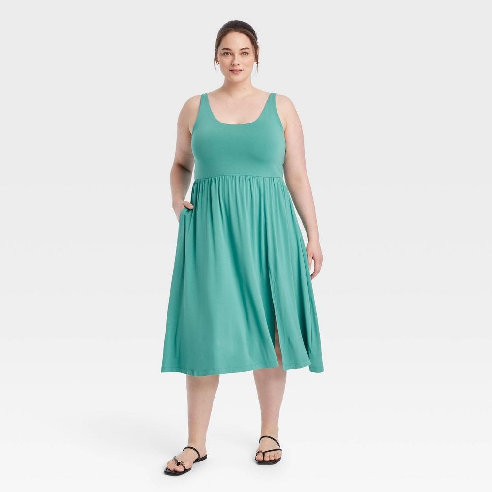 Womens Midi Ballet Dress - A New Day Teal 4X Product Image