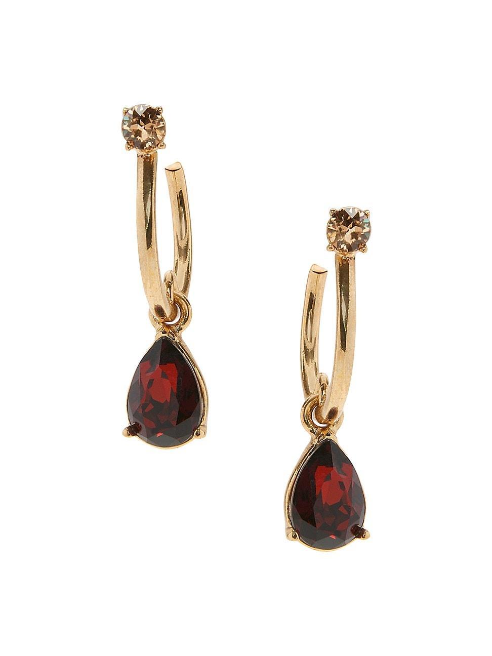 Womens Hoop & Pear Goldtone Drop Earrings Product Image