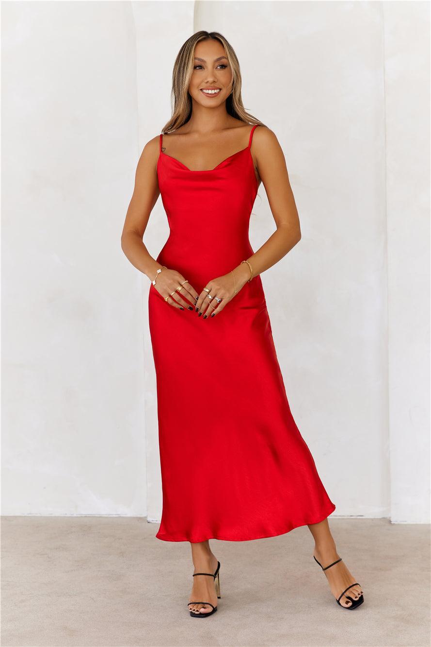 DEAR EMILIA Your Style Points Maxi Dress Red Product Image