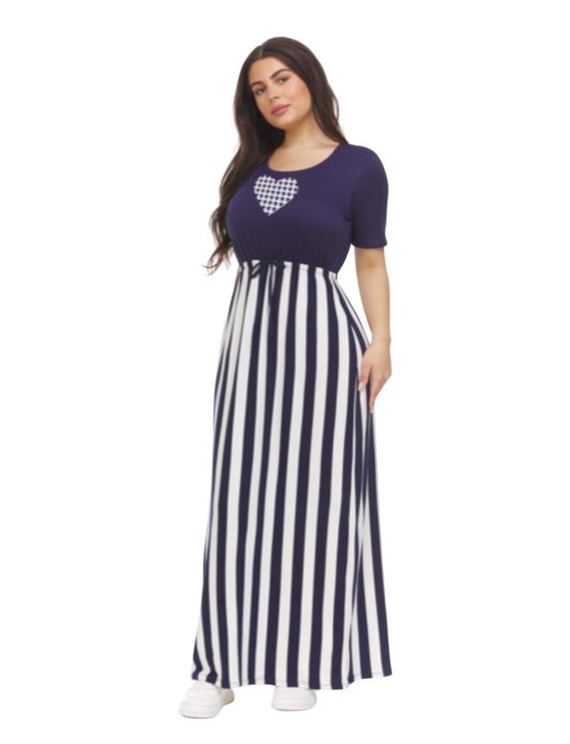 Short Sleeve Crew Neck Maxi Dress Product Image