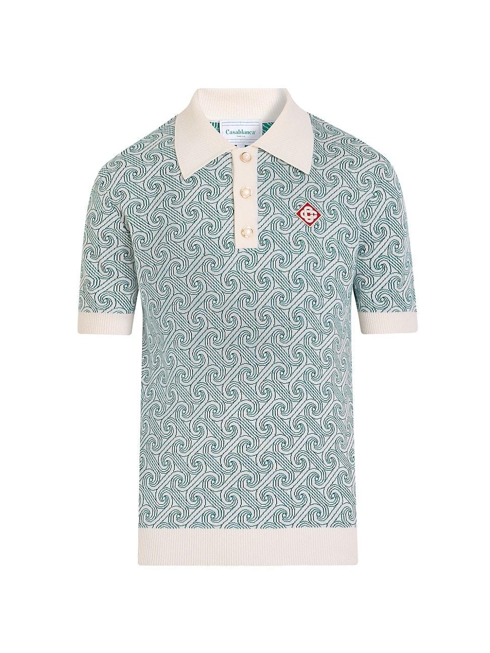 Mens Venus As A Boy Jacquard Logo Wool Polo Shirt Product Image