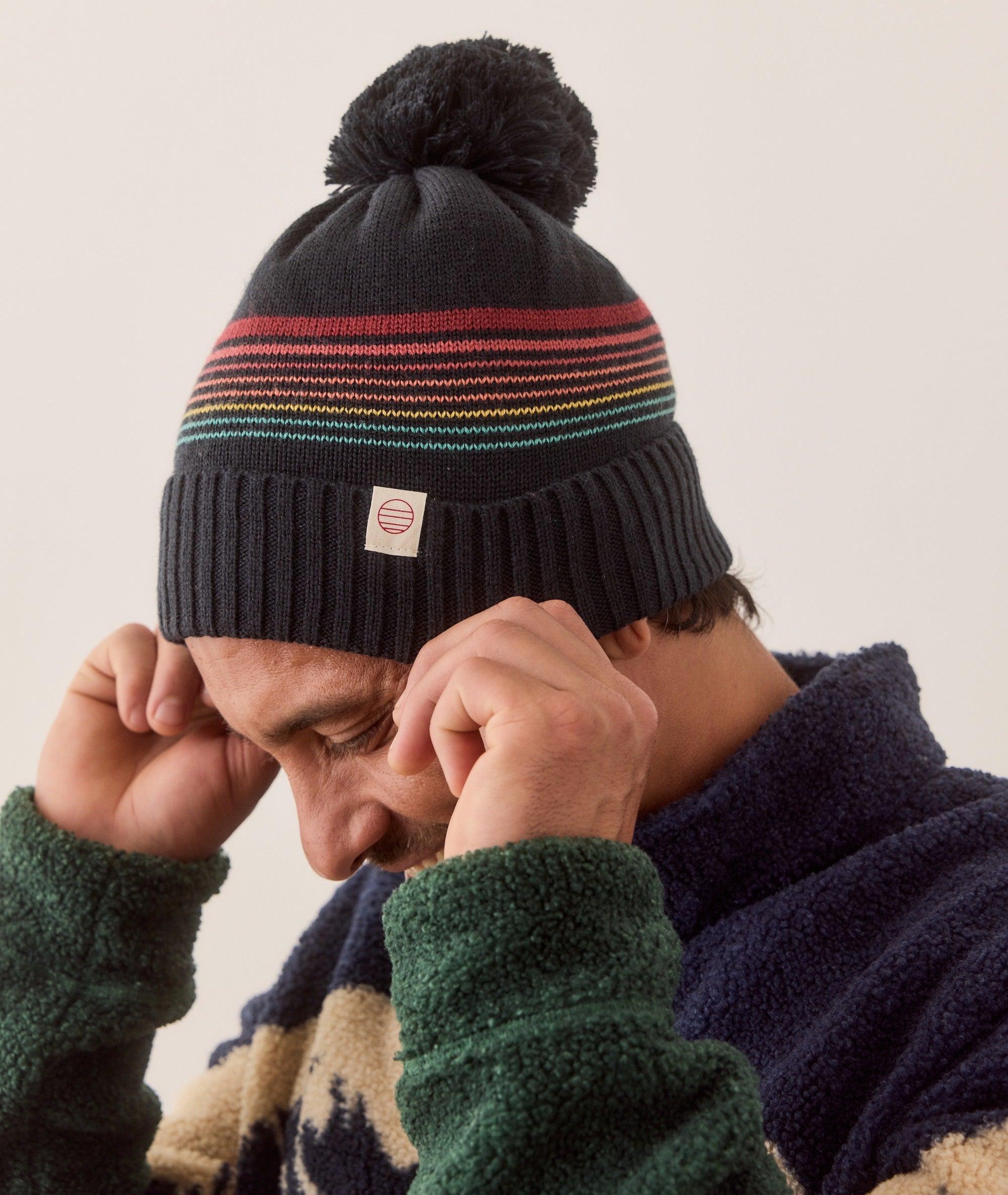 Archive Stripe Pom Beanie Product Image