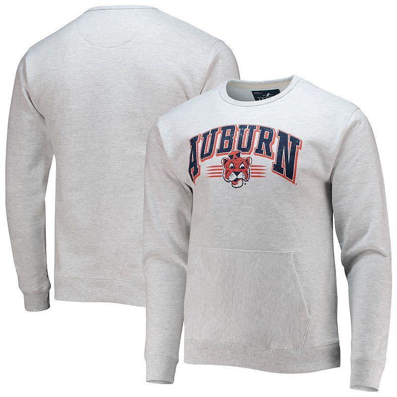 Mens League Collegiate Wear Heathered Gray Auburn Tigers Upperclassman Pocket Pullover Sweatshirt Product Image