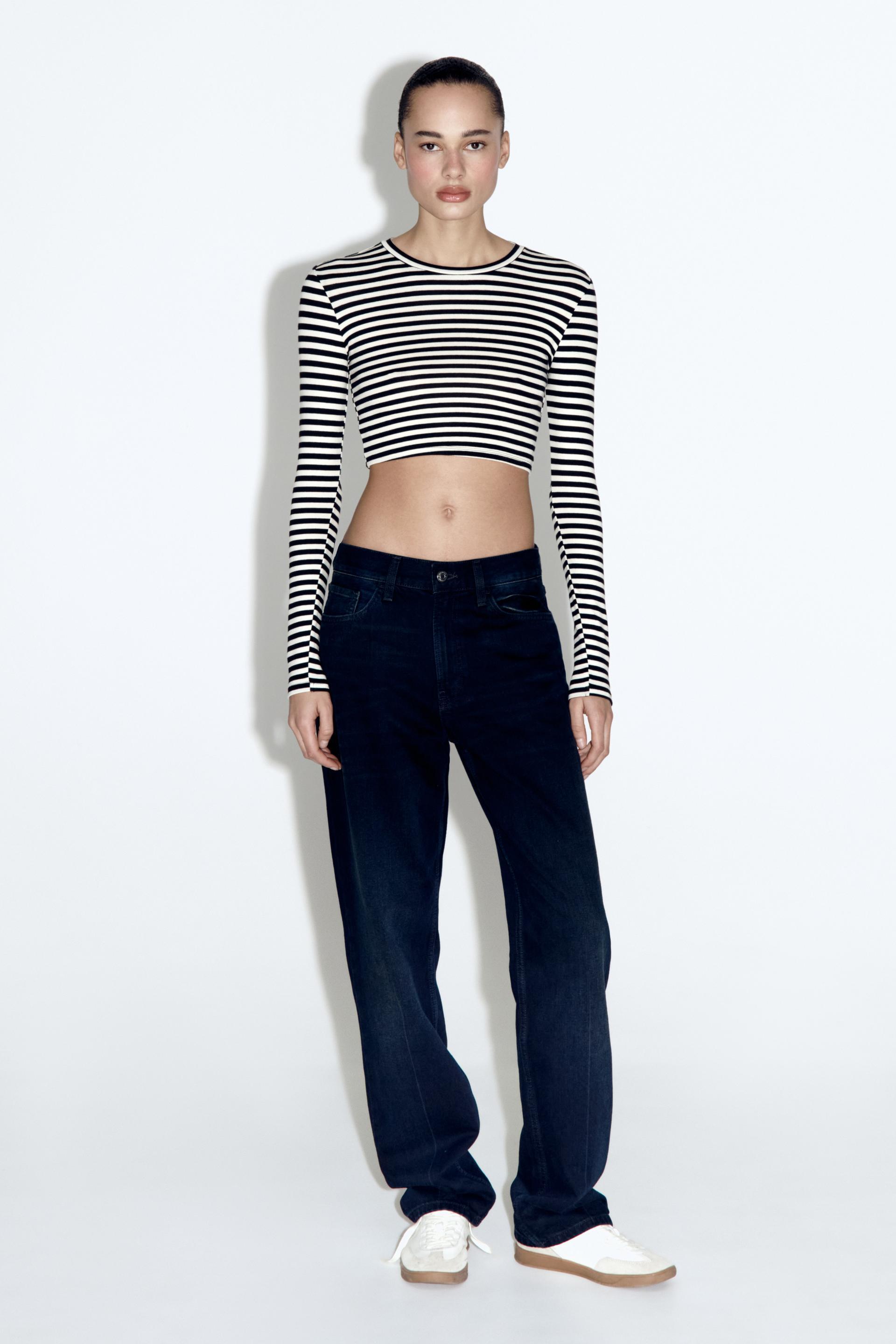 COTTON AND MODAL CROP TOP Product Image