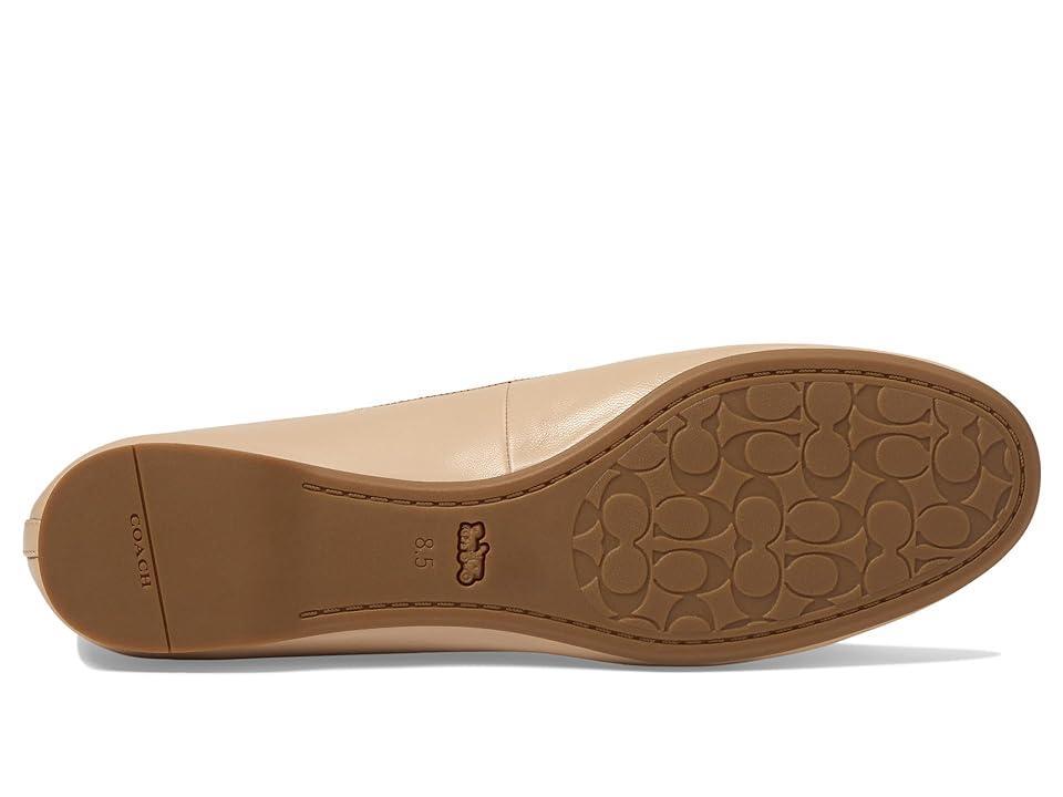 COACH Abigail Leather Ballet Flat (Beechwood) Women's Flat Shoes Product Image