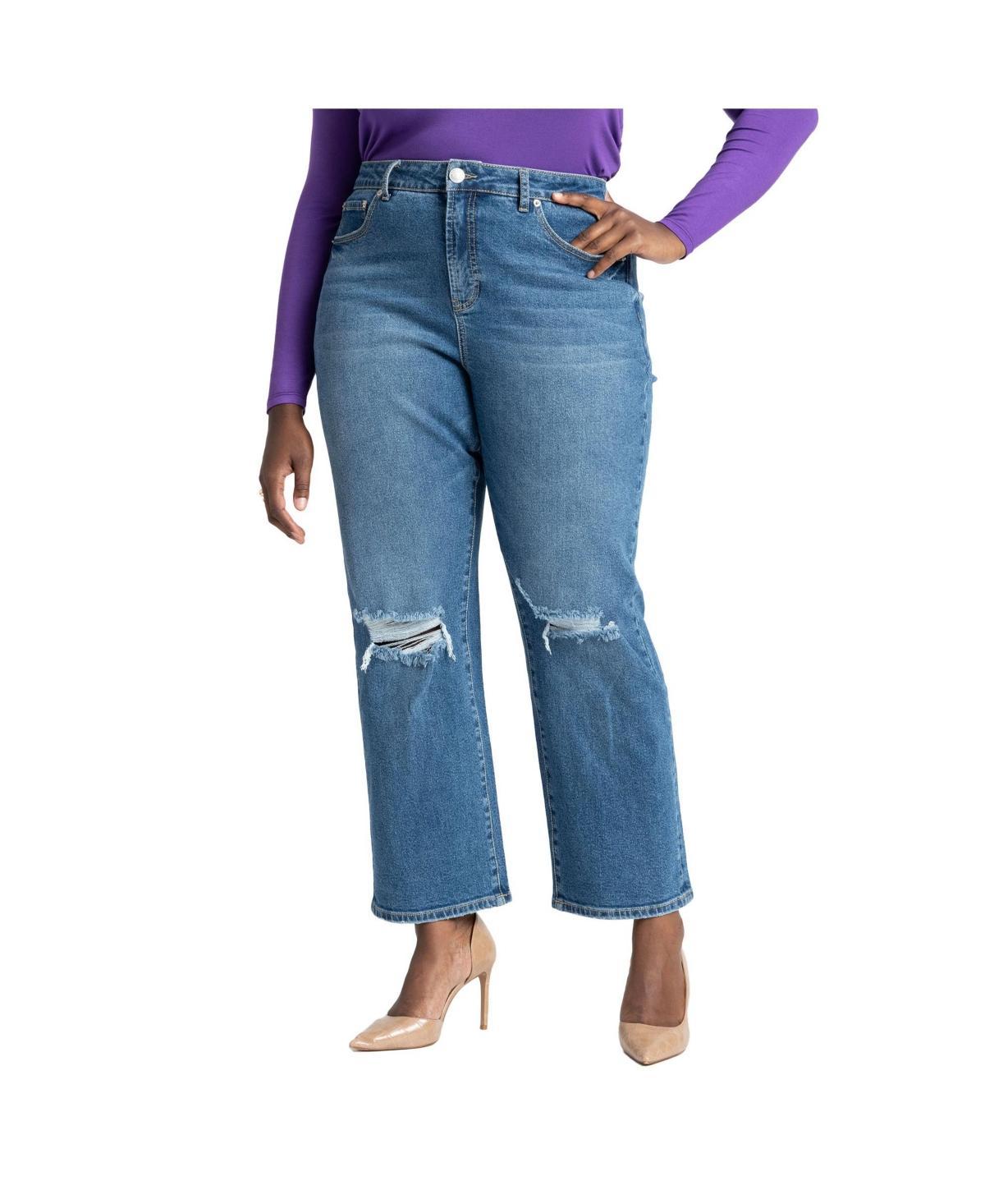 Eloquii Womens The Naomi Comfort Stretch Straight Jean Product Image