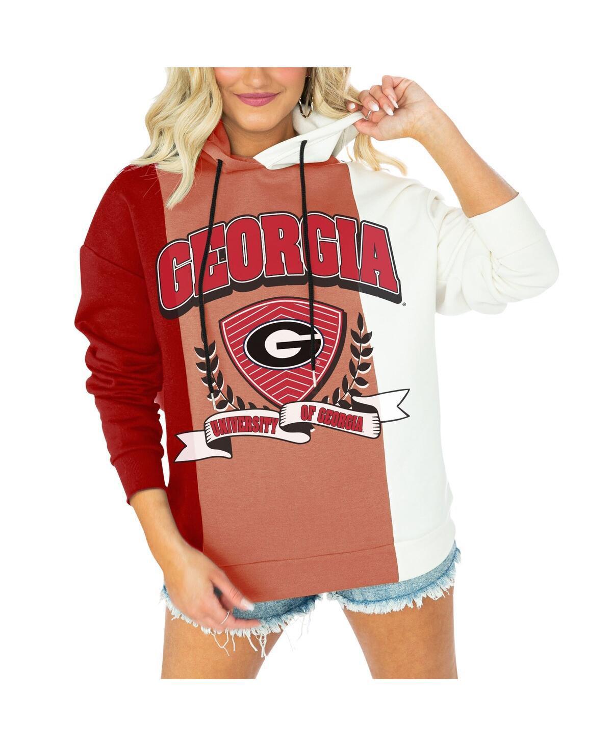 Womens Gameday Couture Red Georgia Bulldogs Hall of Fame Colorblock Pullover Hoodie Product Image