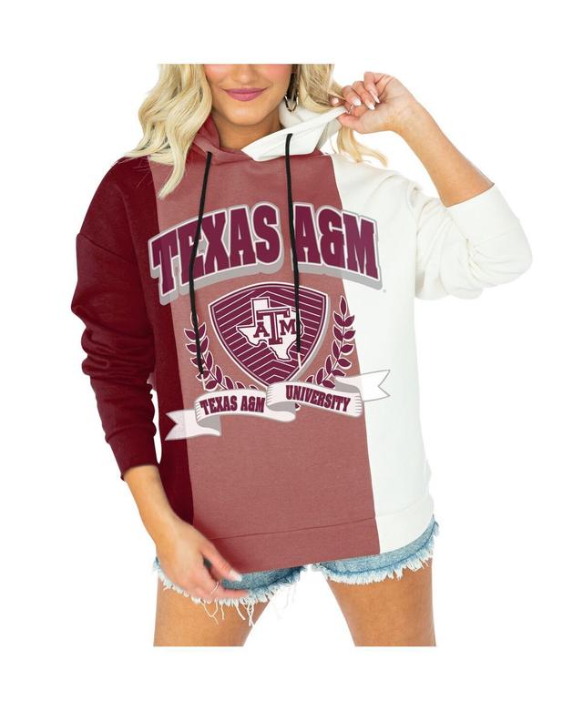 Womens Gameday Couture Maroon Texas A&M Aggies Hall of Fame Colorblock Pullover Hoodie Product Image