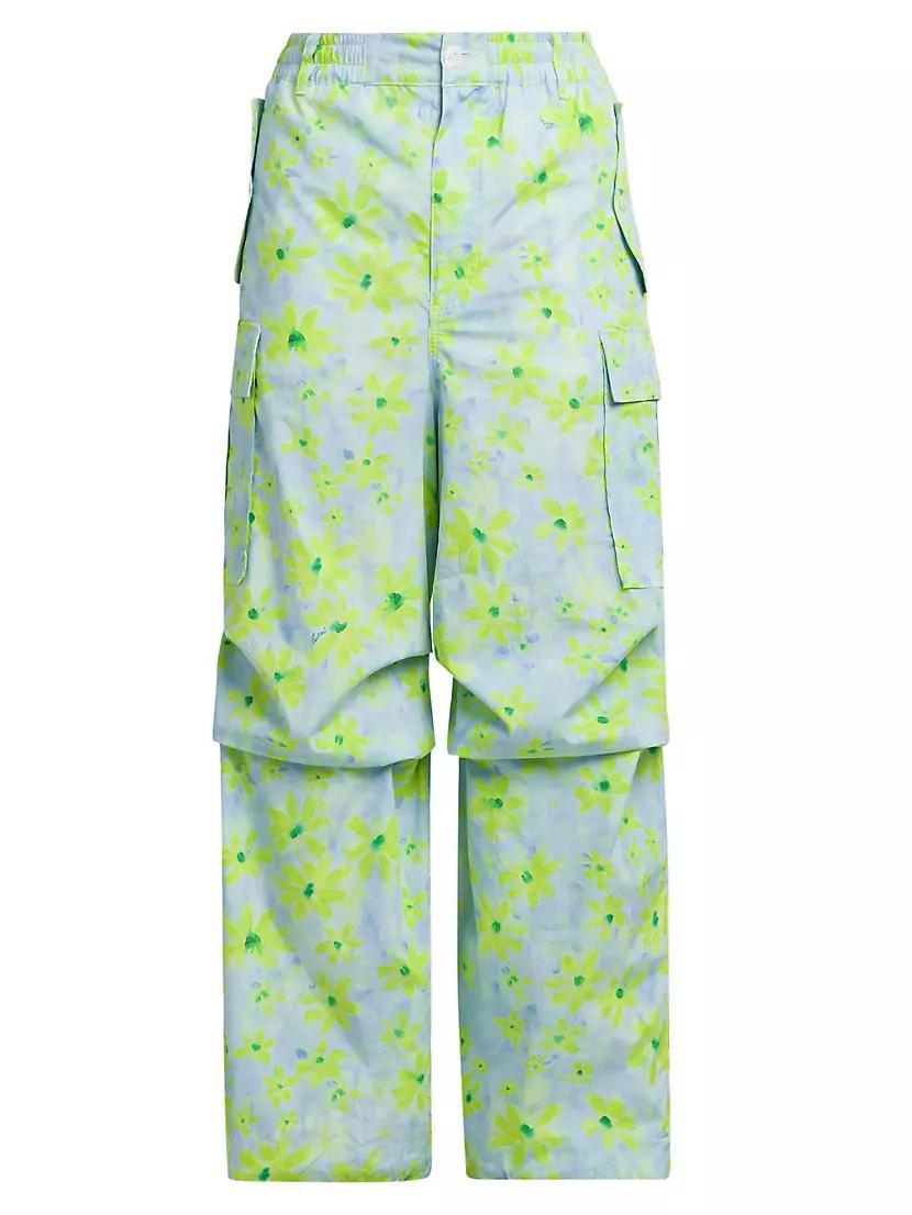 Paint Floral Cargo Pants Product Image